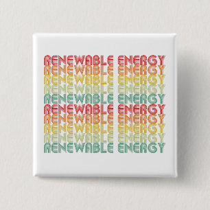 hernieuwbare energie vierkante button 5,1 cm