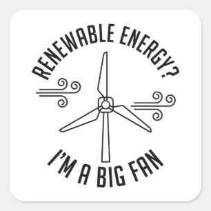 hernieuwbare energie vierkante sticker