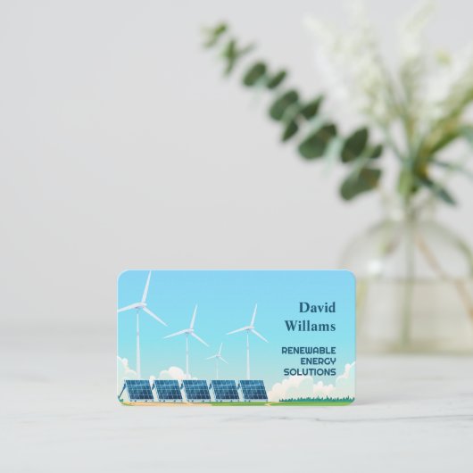 hernieuwbare energie visitekaartje (Staand voorkant)