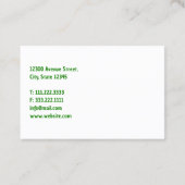 hernieuwbare energie visitekaartje (Achterkant)