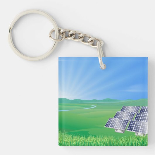 hernieuwbare energie zonne-Sleutelhanger Sleutelhanger (Voorkant)