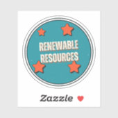 Hernieuwbare Grondstoffen Sticker (Vel)