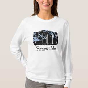 Hernieuwbare windenergie dames hoodie t-shirt