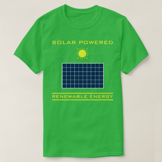 hernieuwbare zonne-energie op zonne-energie t-shirt (Design voorkant)