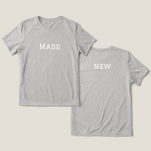 'Hernieuwd' Kerkgeschenk voor de dag van de christ Tri-Blend Shirt (Ontwerp Voorkant & Achterkant)