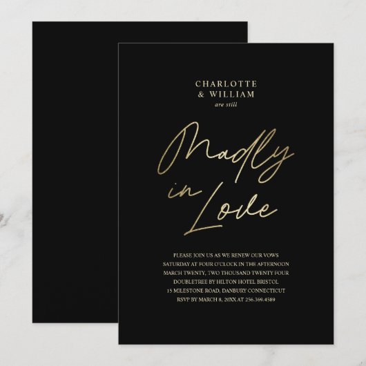 Hernieuwde belofte uitnodiging voor verliefden (Voorkant / Achterkant)