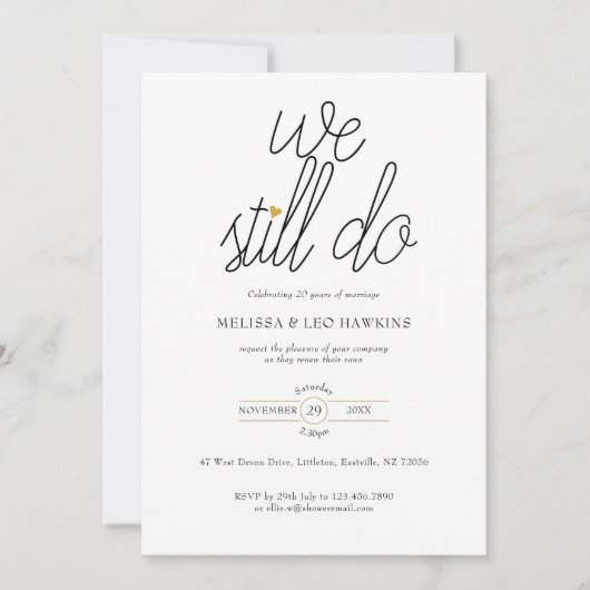 Hernieuwde Huwelijksbelofte We Doen Het Nog Chic G Kaart (Voorkant)