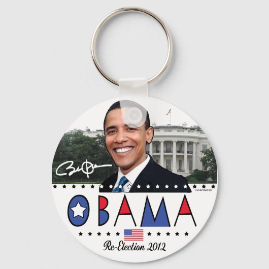 Hernieuwde verkiezingen President Obama in 2012 Sleutelhanger (Voorkant)