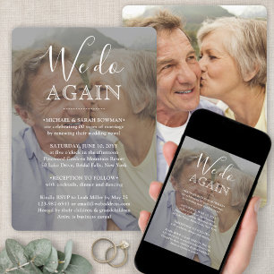 Hernieuwen 2 Foto we maken opnieuw wittekst bruilo Kaart