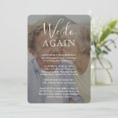 Hernieuwen 2 Foto we maken opnieuw wittekst bruilo Kaart (Staand voorkant)