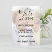 Hernieuwen 2 Fotobedekking we gaan opnieuw trouwen Kaart (Staand voorkant)