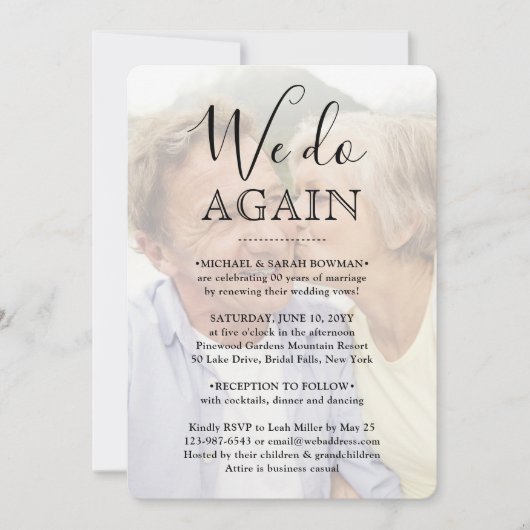 Hernieuwen 2 Fotobedekking we gaan opnieuw trouwen Kaart (Voorkant)