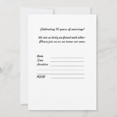 Hernieuwing geloften 50ste verjaardag uitnodiging  (Achterkant)