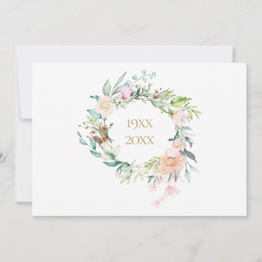 Hernieuwing van de Geloften We Do Florale Foto Jub Kaart (Achterkant)