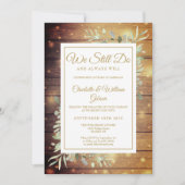 Hernieuwing van de Geloften We Still Do Rustic Woo Kaart (Voorkant)