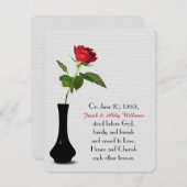 hernieuwing van de volgeling van het rode rozenhuw kaart (Voorkant / Achterkant)