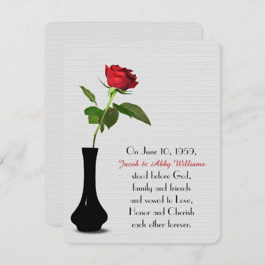 hernieuwing van de volgeling van het rode rozenhuw kaart (Voorkant / Achterkant)