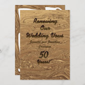 Hernieuwing van geloften 50ste verjaardag uitnodig kaart (Voorkant / Achterkant)
