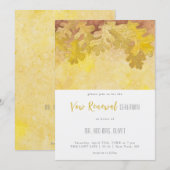 Hernieuwing van geloften met herfsteikenbladeren kaart (Voorkant / Achterkant)