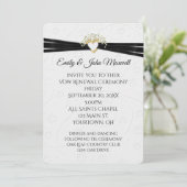 Hernieuwing van geloften Witte geëmbosseerde bloem Kaart (Staand voorkant)