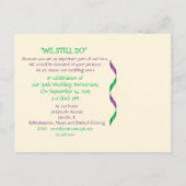 Hernieuwing van huwelijksgeloften op 30-jarig jubi uitnodiging briefkaart (Achterkant)