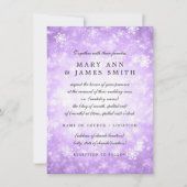 Hernieuwing van huwelijksgeloften Paarse Winter Wo Kaart (Voorkant)