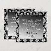 HERNIEUWING VAN WEDINGSTEMMEN - ZWARTE/WITTE KAART (Voorkant / Achterkant)