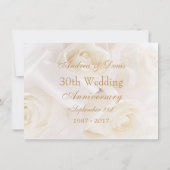 Hernieuwingsceremonie voor rozen met witte crème kaart (Achterkant)