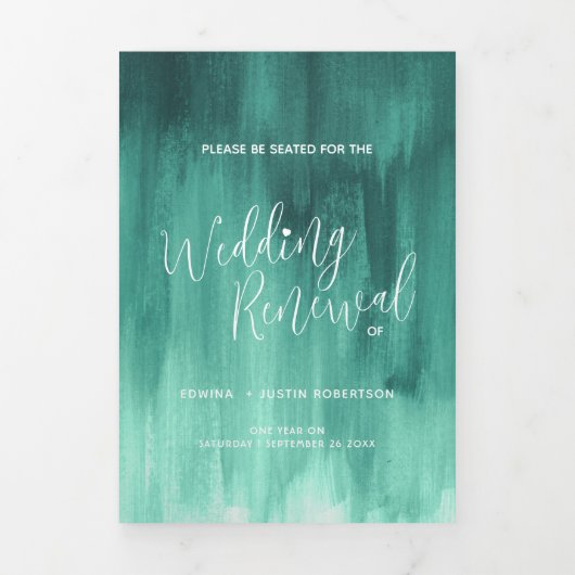 Hernieuwingsplechtigheid voor bruiloft: smarald gr drieluik programma (Cover)