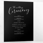 Hernieuwingsplechtigheid voor bruiloft: zwart-wit  drieluik programma (Binnenzijde eerst)