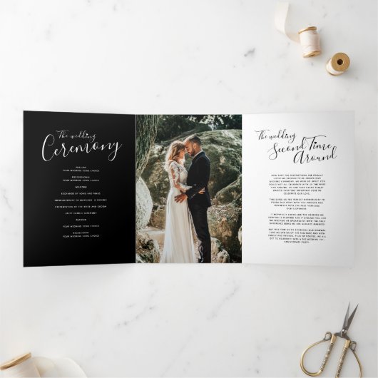 Hernieuwingsplechtigheid voor bruiloft: zwart-wit  drieluik programma (Binnen)