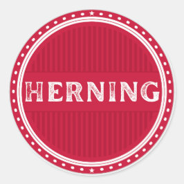 Herning City Pride Emblem – Danish Identity Ronde Sticker