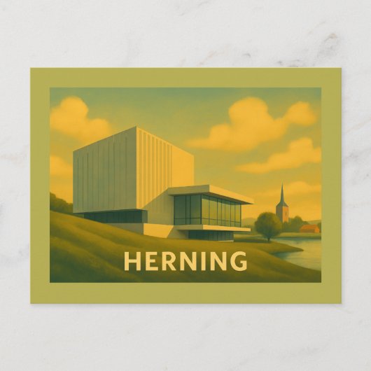 Herning Denemarken Moderne Kunst Briefkaart (Voorkant)