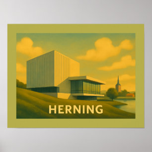 Herning Denemarken Moderne Kunst Poster