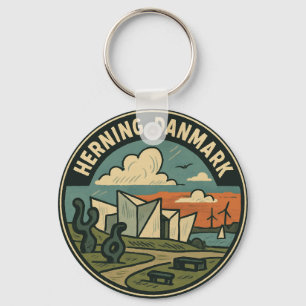 Herning Denemarken Moderne Kunst Sleutelhanger