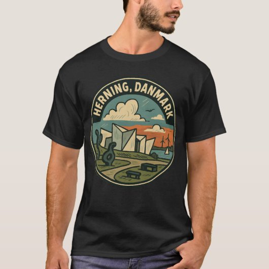 Herning Denmark Modern Art T-shirt (Voorkant)