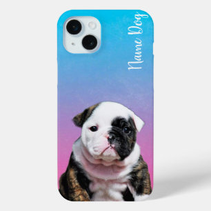 Hernoem je bulldog engels hond op de telefoonhoesj iPhone 15 mini hoesje