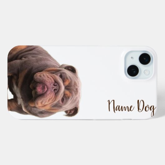 Hernoem je bulldog engels hond op de telefoonhoesj Case-Mate iPhone case (Achterkant (horizontaal))