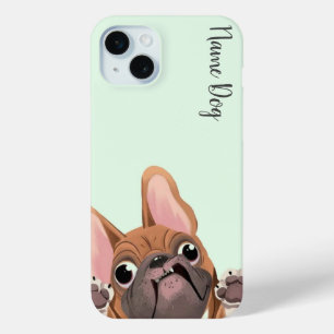 Hernoem je bulldog Franse hond op de telefoonhoesj iPhone 15 Mini Hoesje