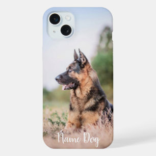 Hernoem je Duitse Herdershond hond aan de telefoon iPhone 15 Plus Case
