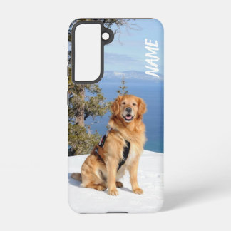 Hernoem je golden retriever hond op de telefoonhoe samsung galaxy hoesje