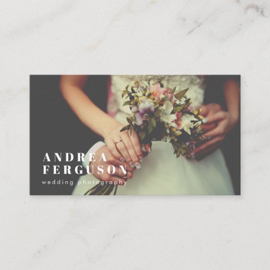 Hero Afbeelding Fotograaf links uitlijnde bekledin Visitekaartje (Voorkant)