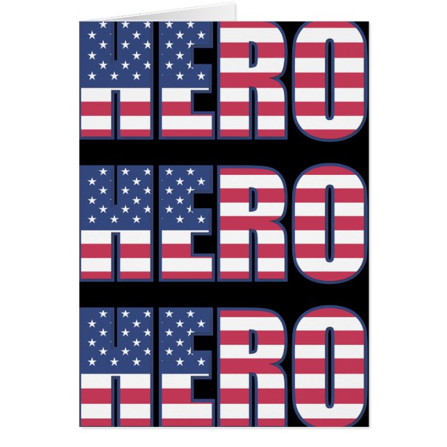 Hero American Flag Stars Stripes Red Blue (Voorkant)