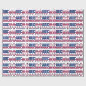 Hero American Flag Stars Stripes Red Blue Cadeaupapier (Vlak)