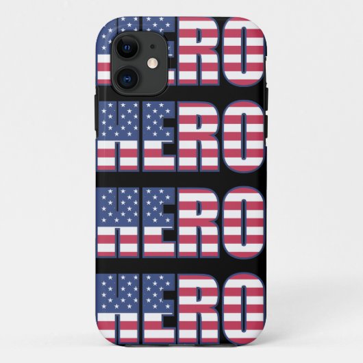 Hero American Flag Stars Stripes Red Blue Case-Mate iPhone Case (Achterkant)