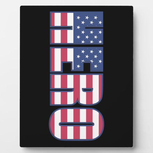 Hero American Flag Stars Stripes Red Blue Fotoplaat (Voorkant)