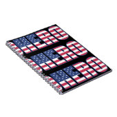 Hero American Flag Stars Stripes Red Blue Notitieboek (Rechterzijde)