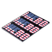 Hero American Flag Stars Stripes Red Blue Notitieboek (Linkerzijde)