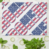 Hero American Flag Stars Stripes Red Blue Theedoek (Gevouwen)