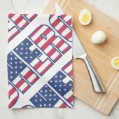 Hero American Flag Stars Stripes Red Blue Theedoek (Quarter Fold)